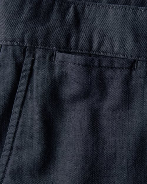 laydown detail image of Cotton Linen Chino Short - 9"
