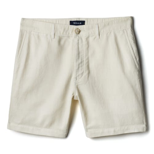 laydown image of Cotton Linen Chino Short - 7"
