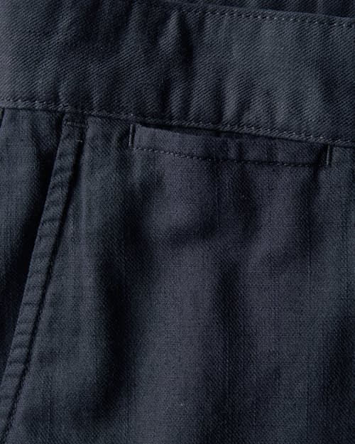 laydown detail image of Cotton Linen Chino Short - 7"