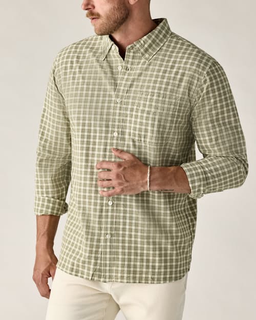 on model image of Poplin Draftsman Shirt