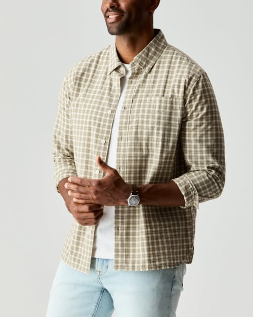on model image of Poplin Draftsman Shirt
