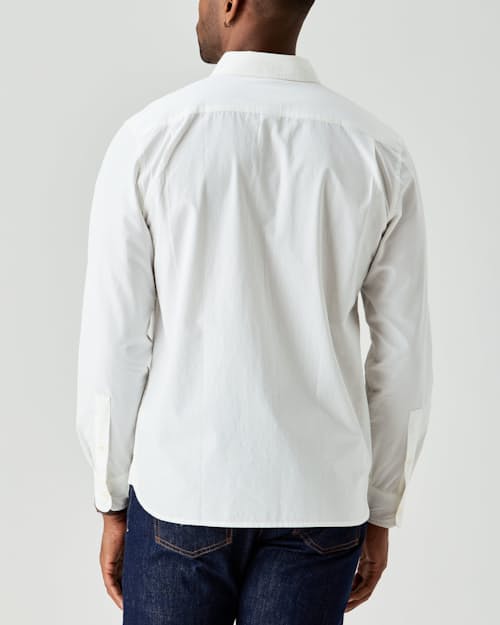 on model image of Poplin Draftsman Shirt