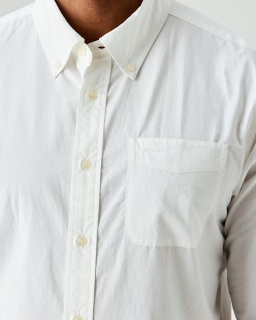 on model image of Poplin Draftsman Shirt