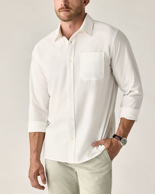 on model image of Poplin Draftsman Shirt