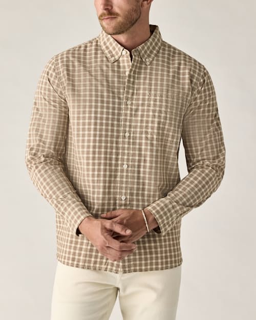 on model image of Poplin Draftsman Shirt