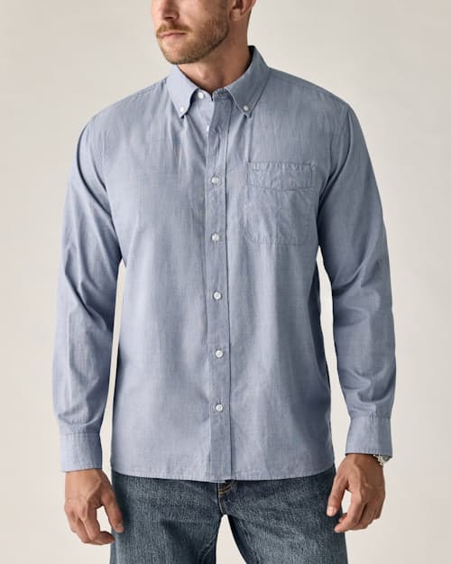 on model image of Poplin Draftsman Shirt