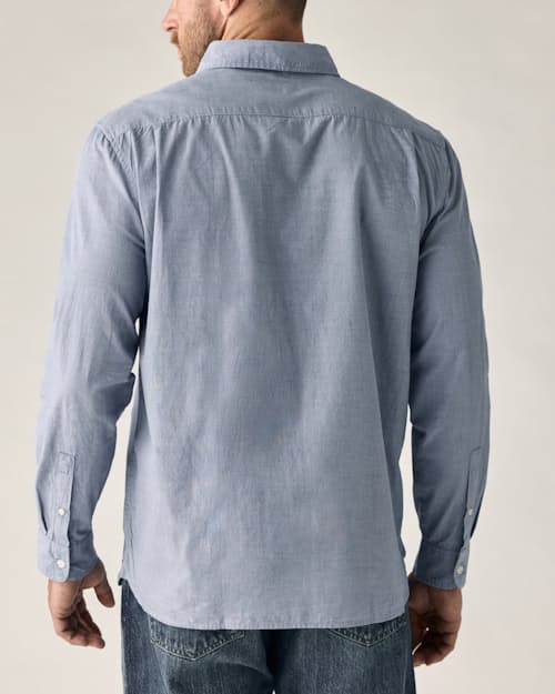 on model image of Poplin Draftsman Shirt