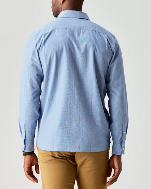 on model image of Poplin Draftsman Shirt