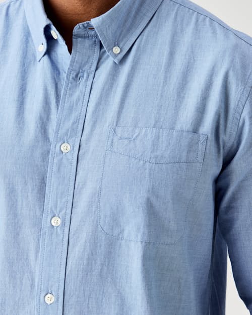 on model image of Poplin Draftsman Shirt