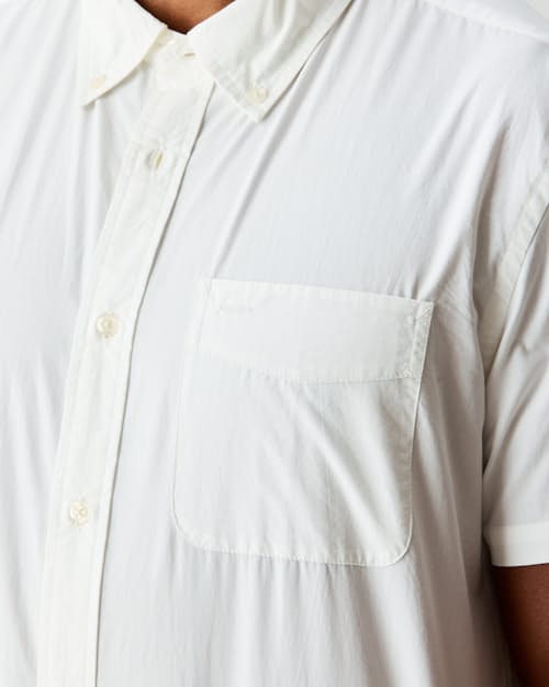 on model image of Poplin Draftsman Short Sleeve Shirt