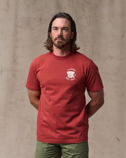 on model image of Outdoor Outfitters Graphic T-Shirt