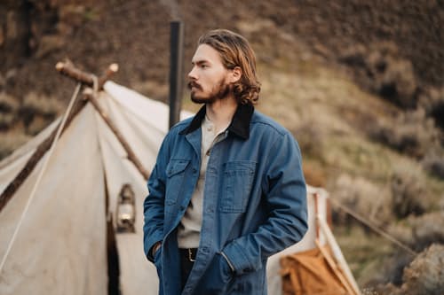 lifestyle image of Rustic Canvas Barn Coat