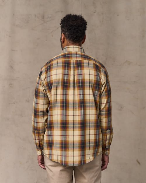 on model image of Long Sleeve Madras Shirt