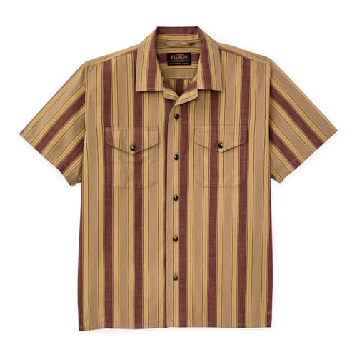 laydown image of Short Sleeve Chambray Camp Shirt
