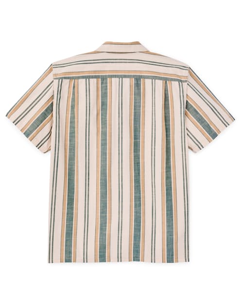 laydown image of Short Sleeve Chambray Camp Shirt