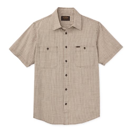 laydown image of Short Sleeve Chambray Shirt