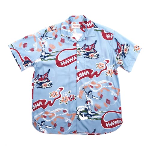 laydown image of Hawaiian Camp Collar Short Sleeve Shirt