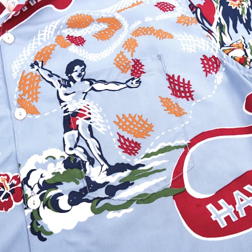 laydown detail image of Hawaiian Camp Collar Short Sleeve Shirt