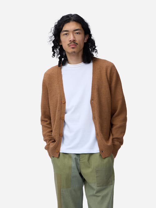on model image of Classic Boucle Cardigan