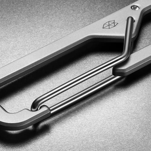 laydown image of The Holcombe Carabiner - Titanium