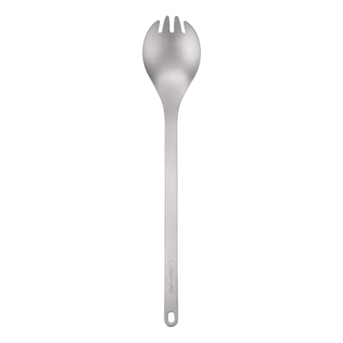 laydown image of Titanium Long Spork