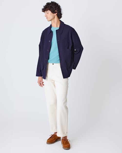 on model image of Mantero Cotton Ripstop Jacket