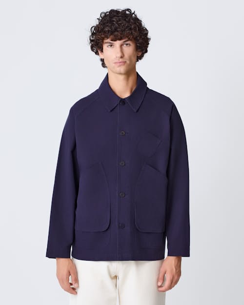 on model image of Mantero Cotton Ripstop Jacket