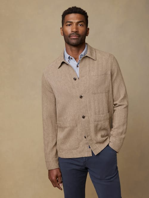 on model image of Herringbone Studio Jacket