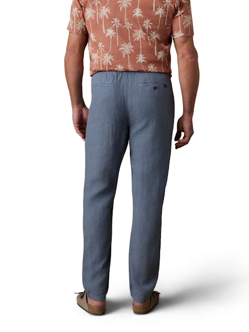 on model image of Linen Drawstring Pant