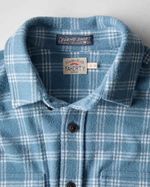 laydown detail image of Legend Sweater Flannel Shirt