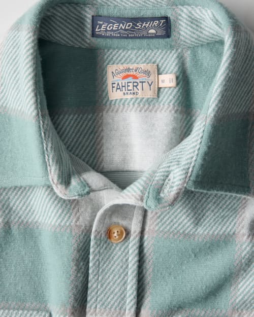 laydown detail image of Legend Sweater Flannel Shirt