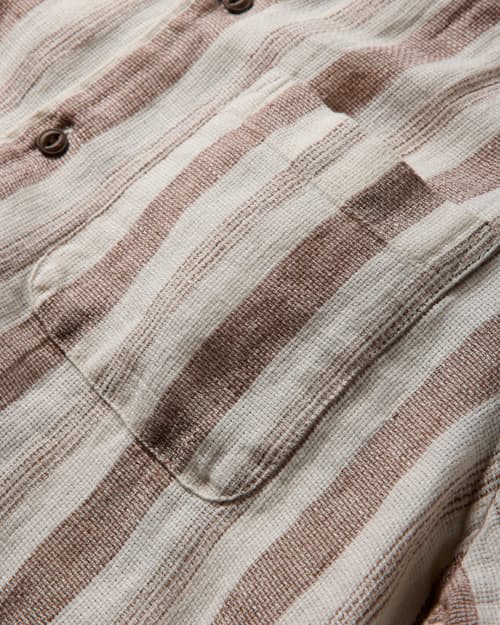 laydown detail image of Palma Linen Short Sleeve Camp Shirt