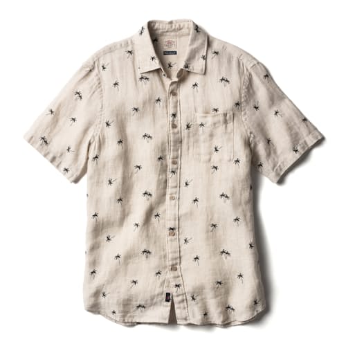 laydown image of Palma Linen Short Sleeve Shirt