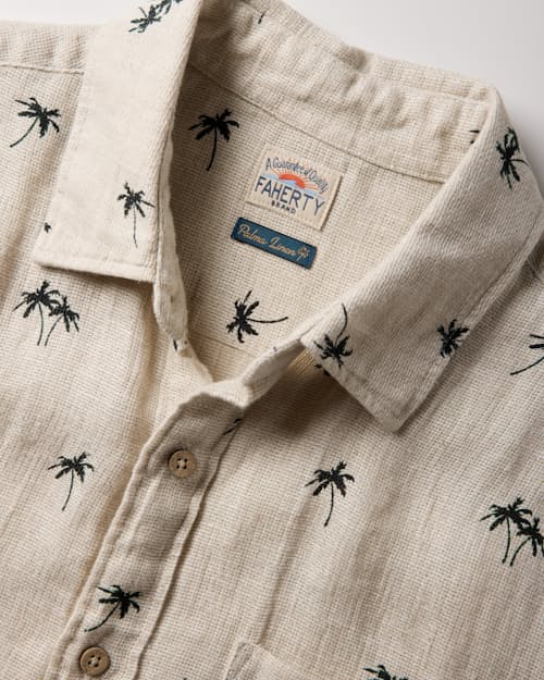 laydown detail image of Palma Linen Short Sleeve Shirt