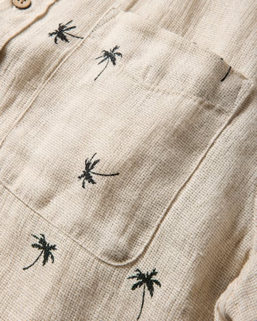 laydown detail image of Palma Linen Short Sleeve Shirt