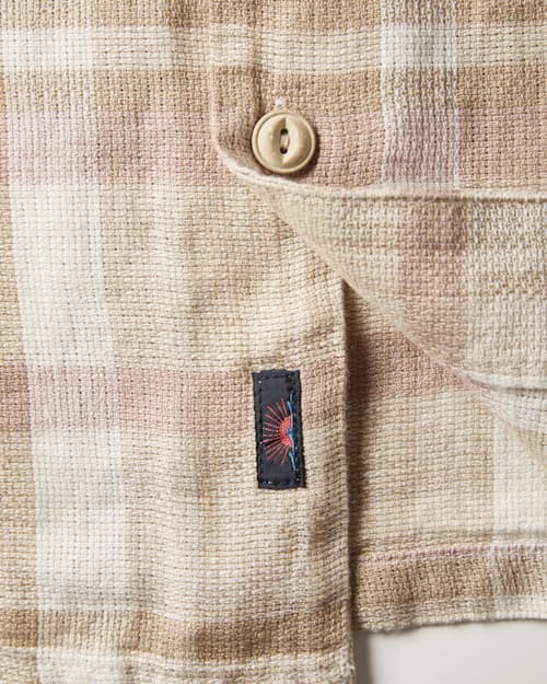 laydown detail image of Palma Linen Short Sleeve Camp Shirt