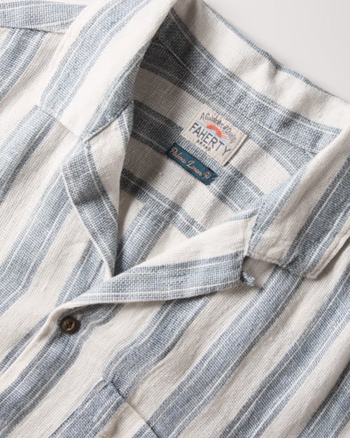 laydown detail image of Palma Linen Short Sleeve Camp Shirt