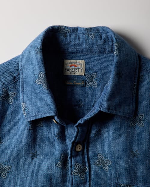 laydown detail image of Palma Linen Short Sleeve Shirt