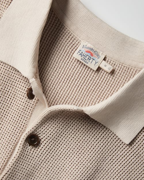 laydown detail image of Sunwashed Sweater Polo