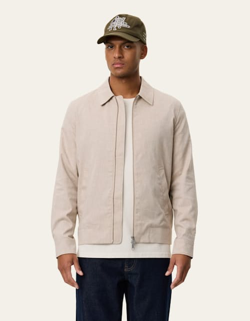 on model image of Como Coach Slub Jacket