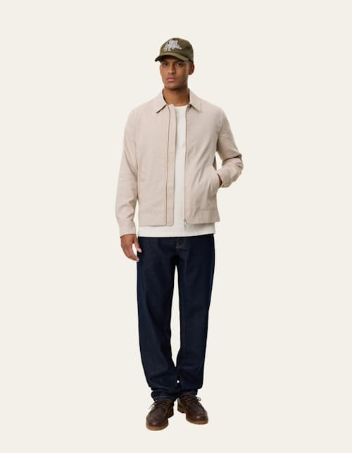 on model image of Como Coach Slub Jacket