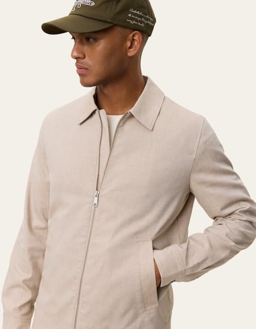 on model image of Como Coach Slub Jacket