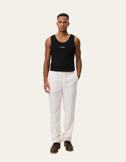on model image of Patrick Linen Pants