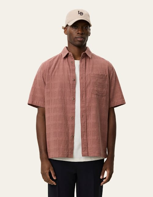 on model image of Charlie Short Sleeve Shirt