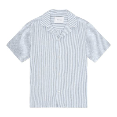 laydown image of Lukas Cotton Linen Short Sleeve Shirt