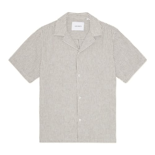 laydown image of Lukas Cotton Linen Short Sleeve Shirt