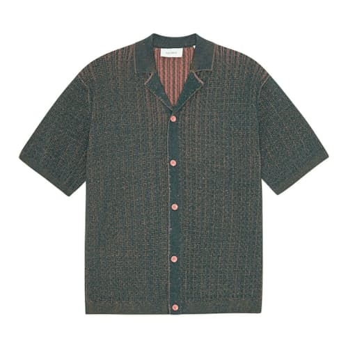 laydown image of Evan Button Down Sweater Polo