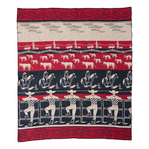 laydown image of Cowboy Dreams Throw