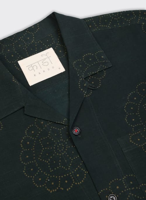 laydown detail image of Ronen Camp Collar Short Sleeve Shirt
