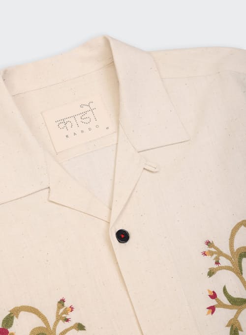 laydown detail image of Ronen Camp Collar Short Sleeve Shirt